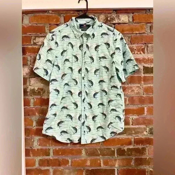 Vineyard Vines Whales 100% Cotton All Over Print Size L - Picture 4 of 8